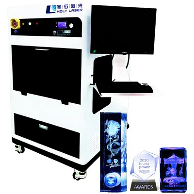 3 डी लेजर मूर्तिकला उत्कीर्ण क्रिस्टल क्यूब मशीन